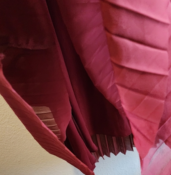 ARITIZA WILFRED BRICK COLOR PLEATED DRESS V NECK A-LINE SZ MEDIUM - Picture 11 of 13